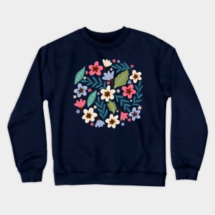 Summer bloom - dark blue Crewneck Sweatshirt